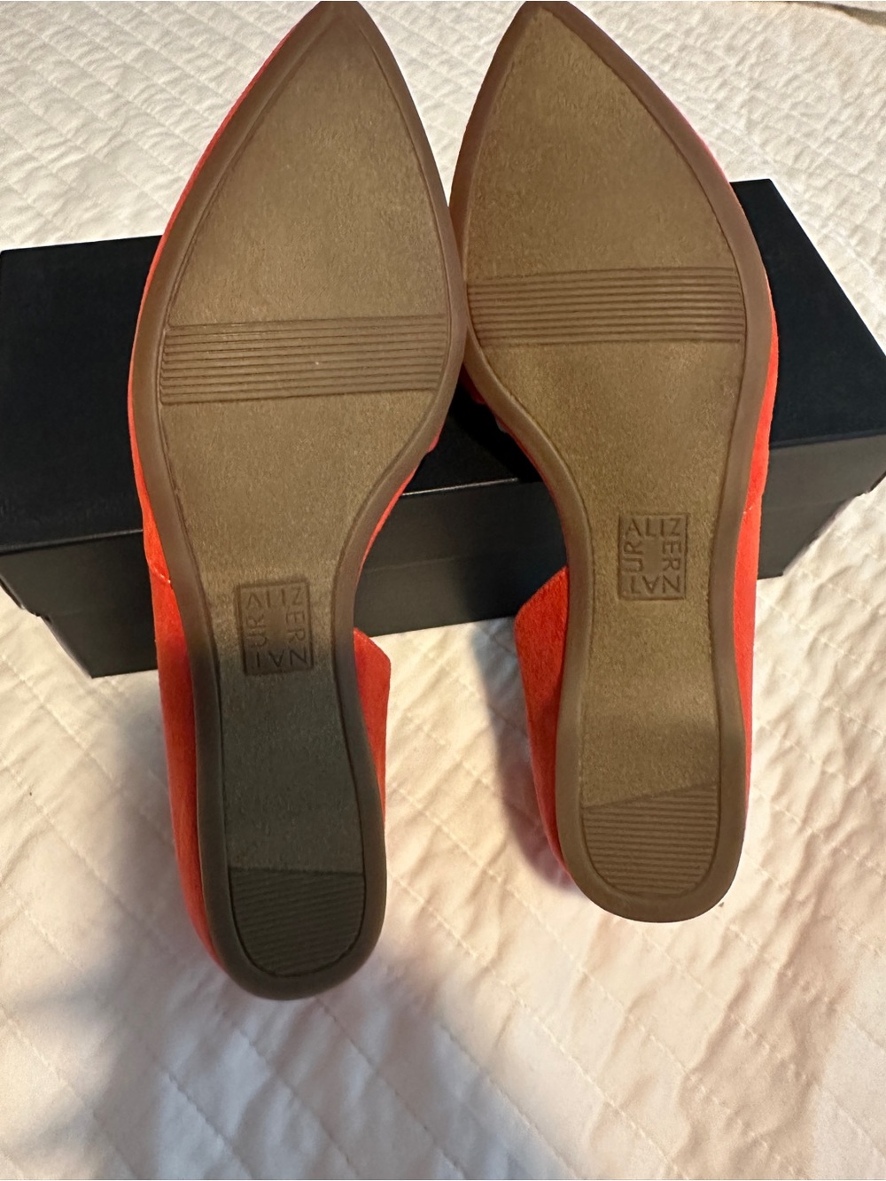 Naturalizer Women's Pointed D'Orsay Flats - Orange - Picture 3 of 5